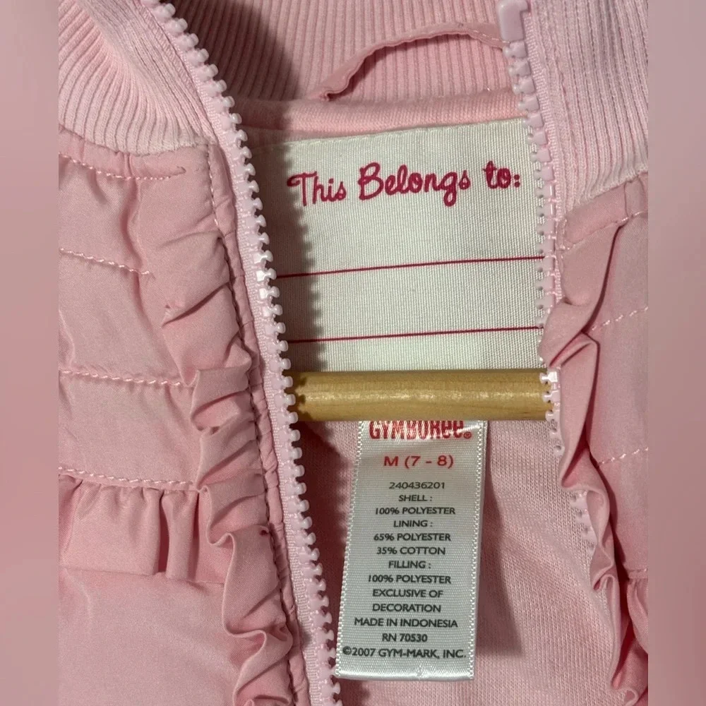 Gymboree Pink Ruffled Puffer Vest Size 7/8 | fall | winter | outdoors | girly